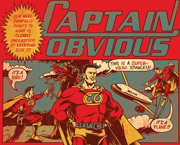 การ์ตูนแนวตลกเสียดสี Captain Obvious